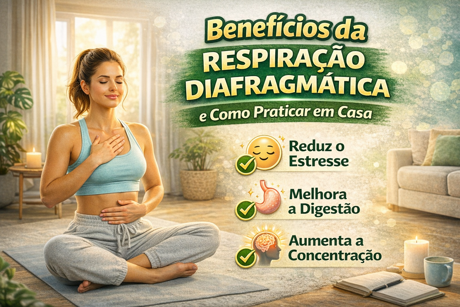 Read more about the article Benefícios da Respiração Diafragmática e Como Praticar em Casa em 2026